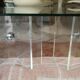 Table basse Cheverny modèle Mini star 1970 vintage plexiglas et verre