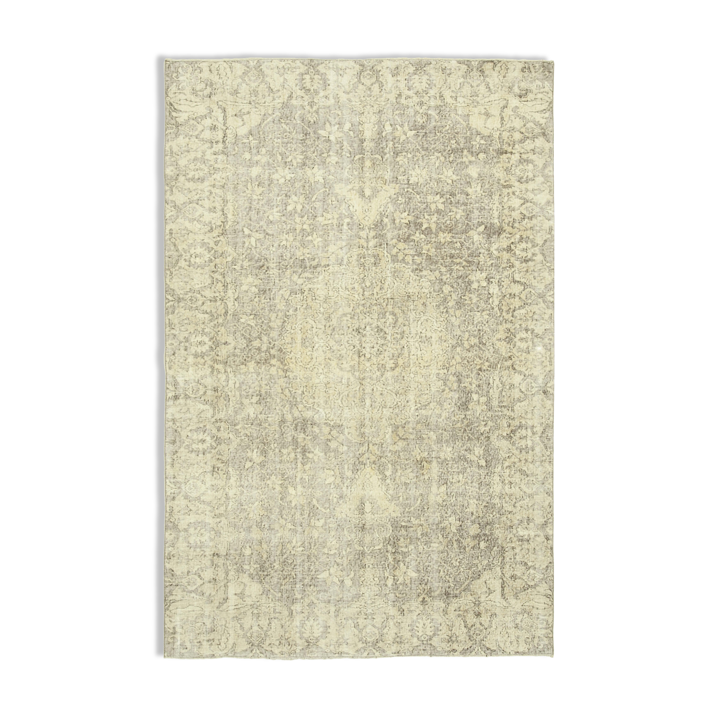 Handwoven Antique Anatolian Beige Rug 193 cm x 298 cm - 38951