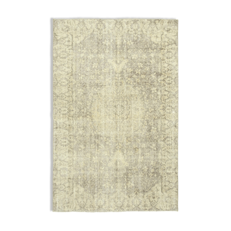 Handwoven Antique Anatolian Beige Rug 193 cm x 298 cm - 38951