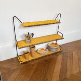 70s shelf in scoubidou and metal