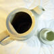 Cream ceramic coffee maker