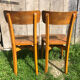 Paire de chaises bistrot style scandinave bois