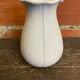 Vintage White Ceramic Flower-Shaped Vase France