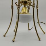 Medusa lamp in brass and opaline