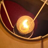 Paire de lampe bois  vernis 42x30 abat jour