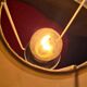 Pair of varnished wooden lamps 42x30 new electric lampshades