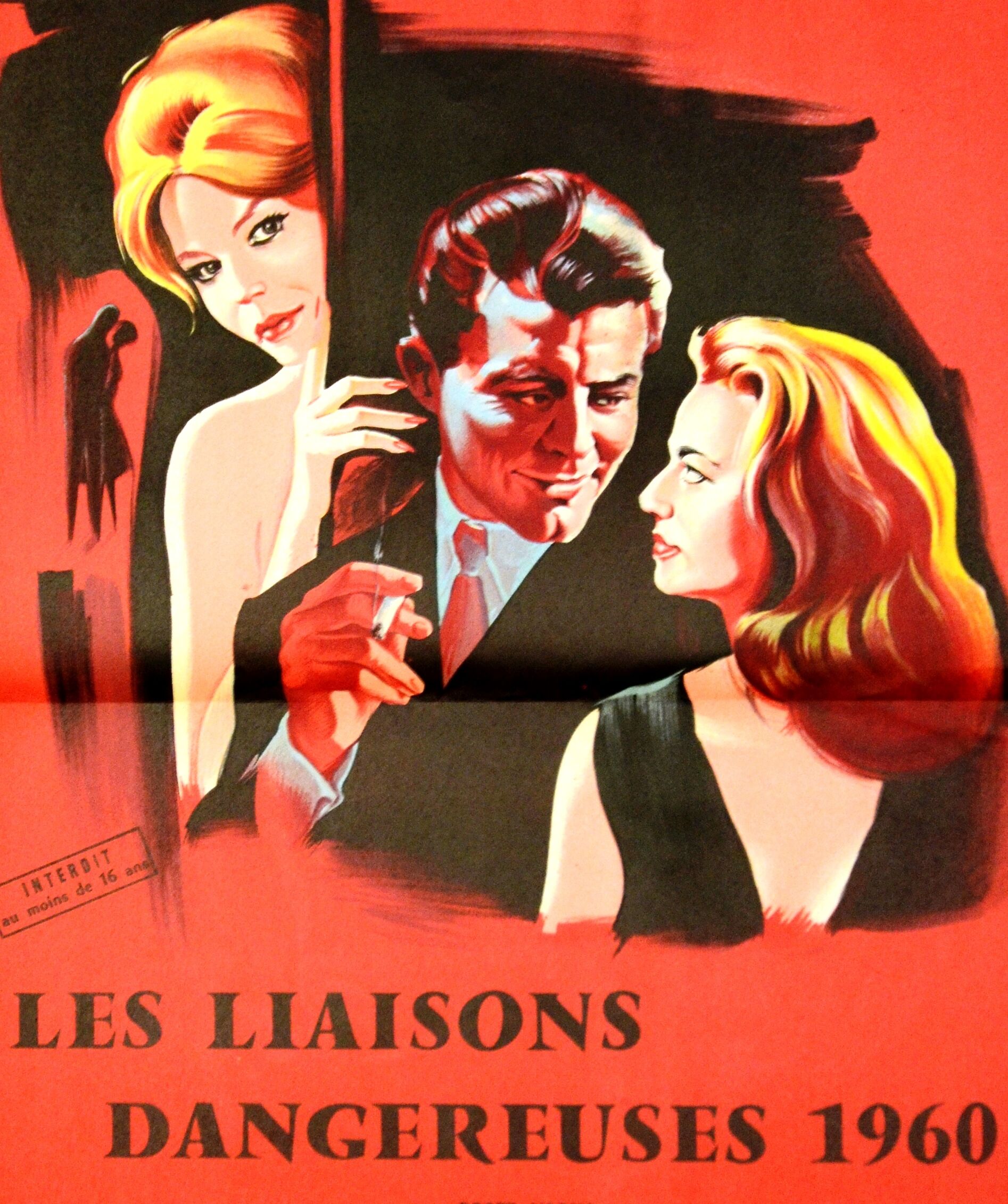 Original movie poster "The Dangerous Liaisons 1959 "Jeanne Moreau, Philipe