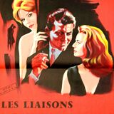 Original movie poster "The Dangerous Liaisons 1959 "Jeanne Moreau, Philipe