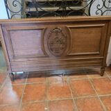 Old Louis XVI style oak headboard, 144cms L