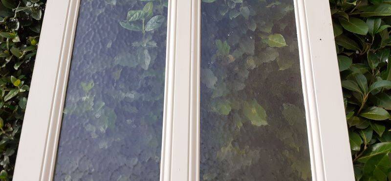 Communication door 1 translucent glass H233.5xL84.5cm old 20th century