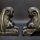 Ancient Orientalist Andirons – Assyrian Figures 18th Century