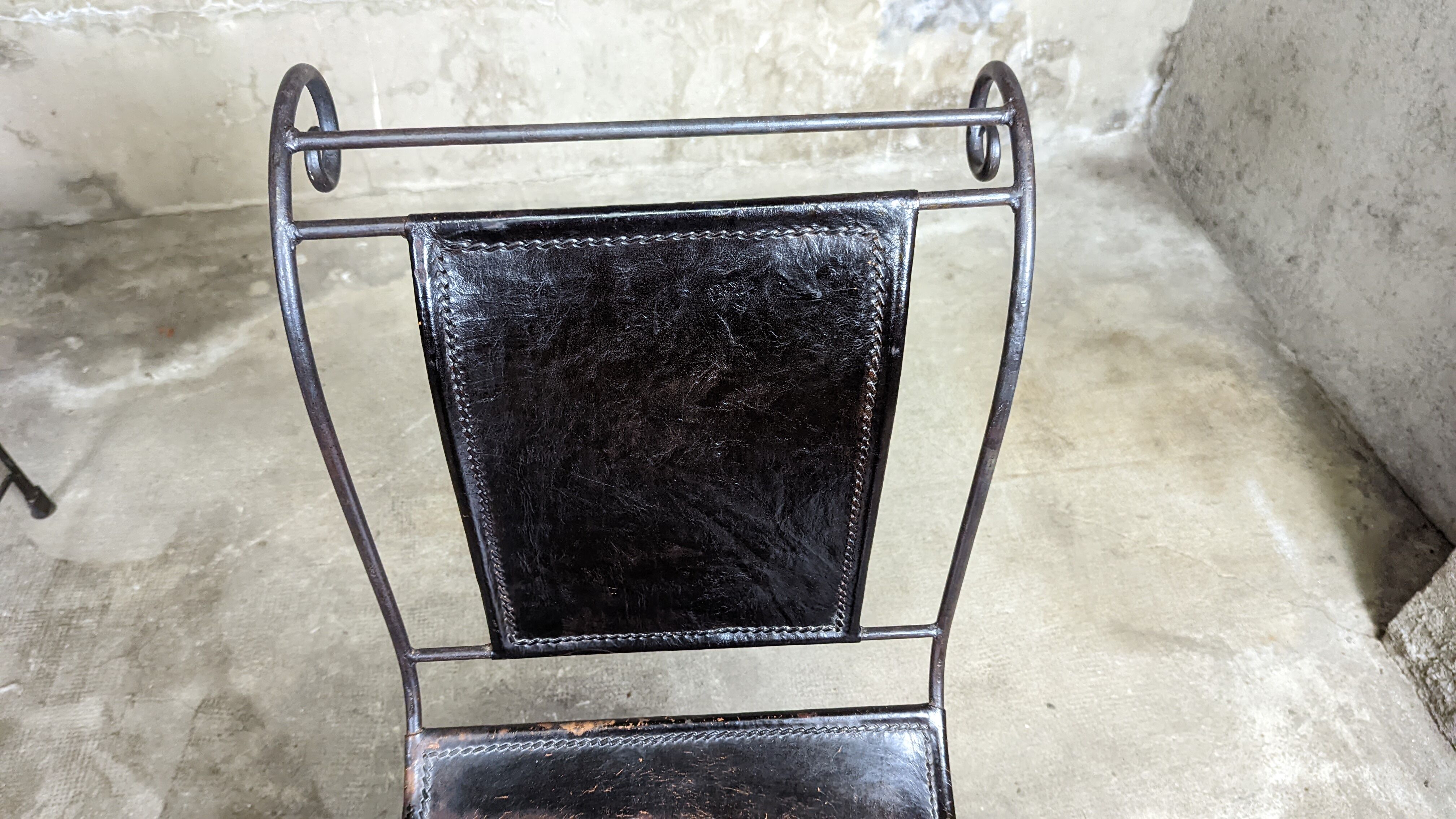 4 wrought iron armchairs