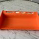 Dater empty pocket in orange plastic seventies 70s