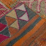 Pink Oriental Vintage Runner Rug, 86x309Cm