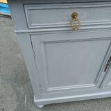 Parisian buffet old gray patina 2 doors 2 drawers