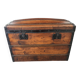 Curved wooden transport trunk from the late 19th to early 20th century.