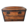 Curved wooden transport trunk from the late 19th to early 20th century.