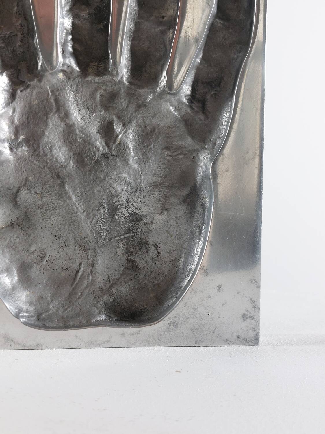 Aluminium sculpture of the protophotographic artwork by Ron Adzak.