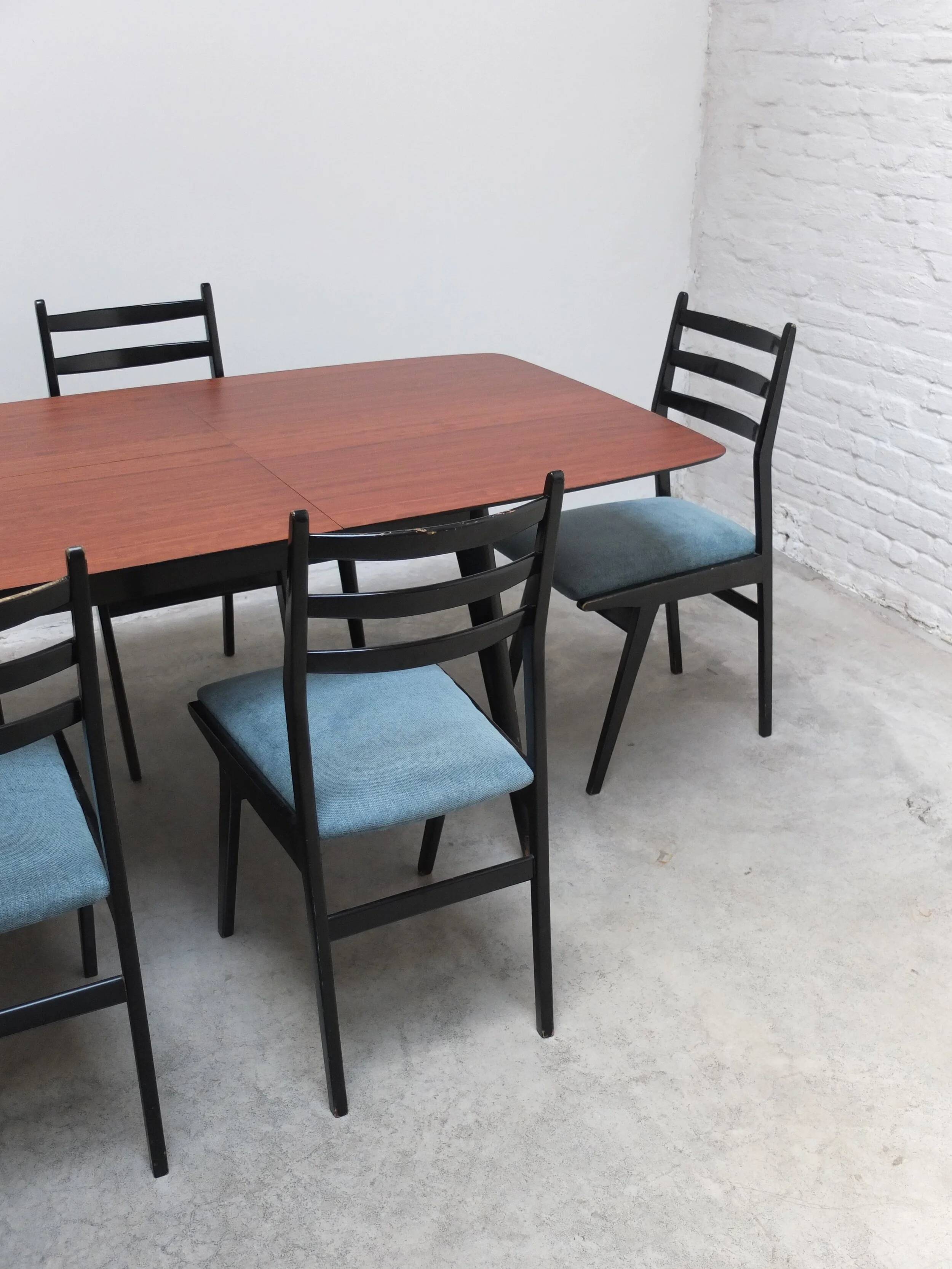 Table à manger extensible par Alfred Hendrickx pour Belform, années 1950.