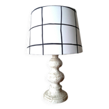 Vintage ceramic lamp and custom lampshade