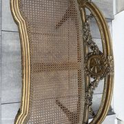 Superb salon bench (basket model) in Louis XVI style.