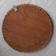 Old vintage braided rattan mirror