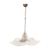 Postmodern White Murano Glass Pendant Marked La Murrina, Italy 1980s