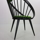 Black original "circle" chair Yngve Ekström for Swedese, 1960s, Sweden