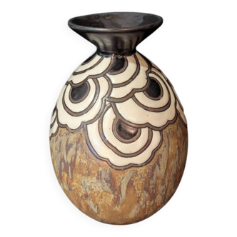 Art Deco stoneware vase by Charles Catteau for Keramis – Model D863A