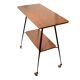 Chocolate formica rolling serving table 73x36cm
