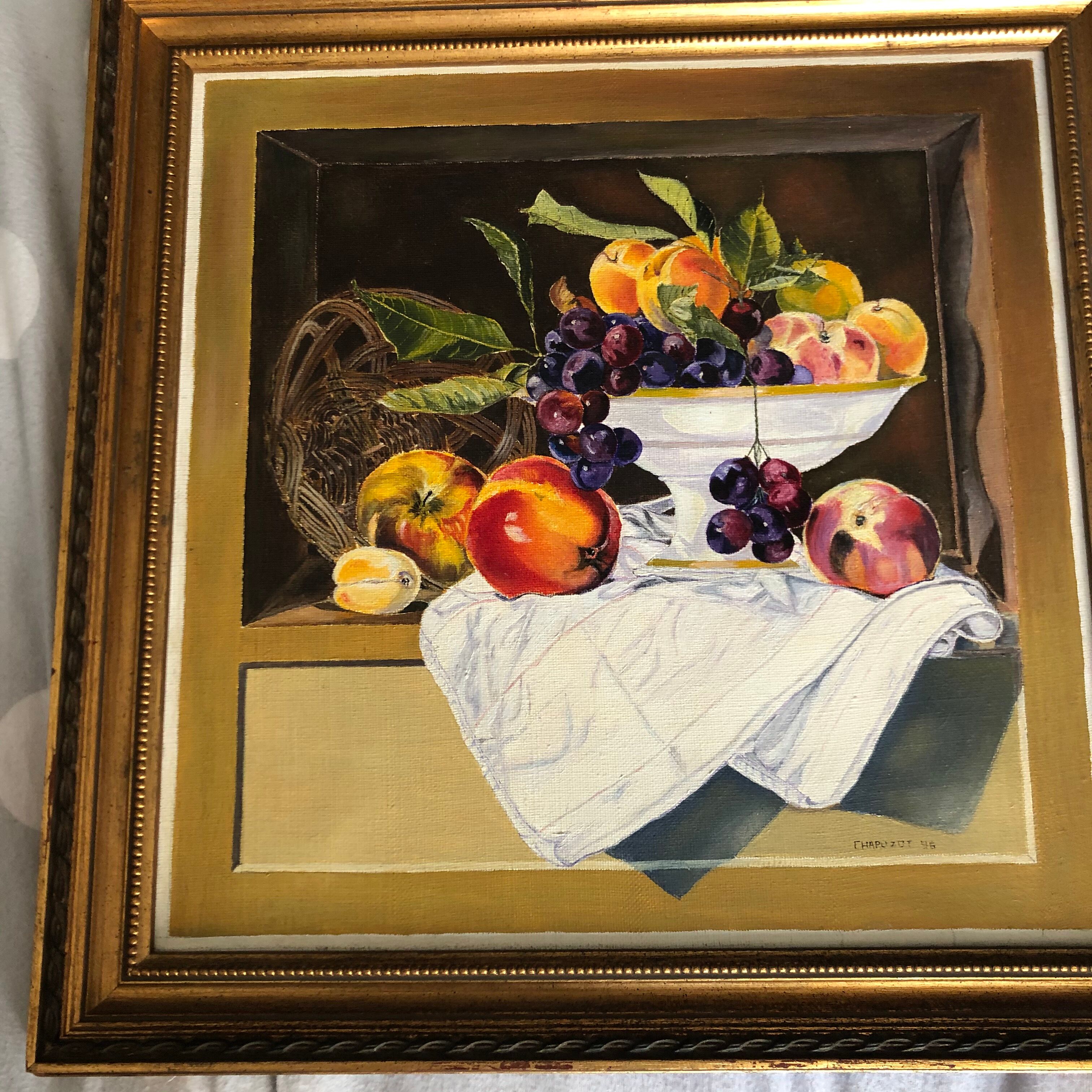Oil on canvas Still Life Chapuzot 96