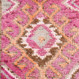 3x13 long hot pink vintage runner rug 399x81cm