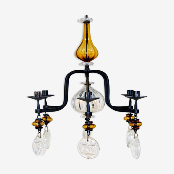Lustre en verre, Suède, 1970