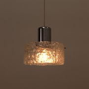 Very rare ice glass lamp produced by Egon Hillebrand, 1960 Germany.