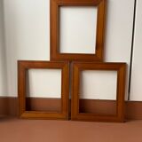 Set of 3 small old wooden frames