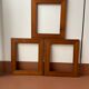 Set of 3 small old wooden frames