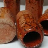 Set of 5 vases, stoneware pots signed sirkka 78