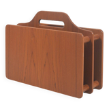 Danish magazine holder in solid teak, 1970s