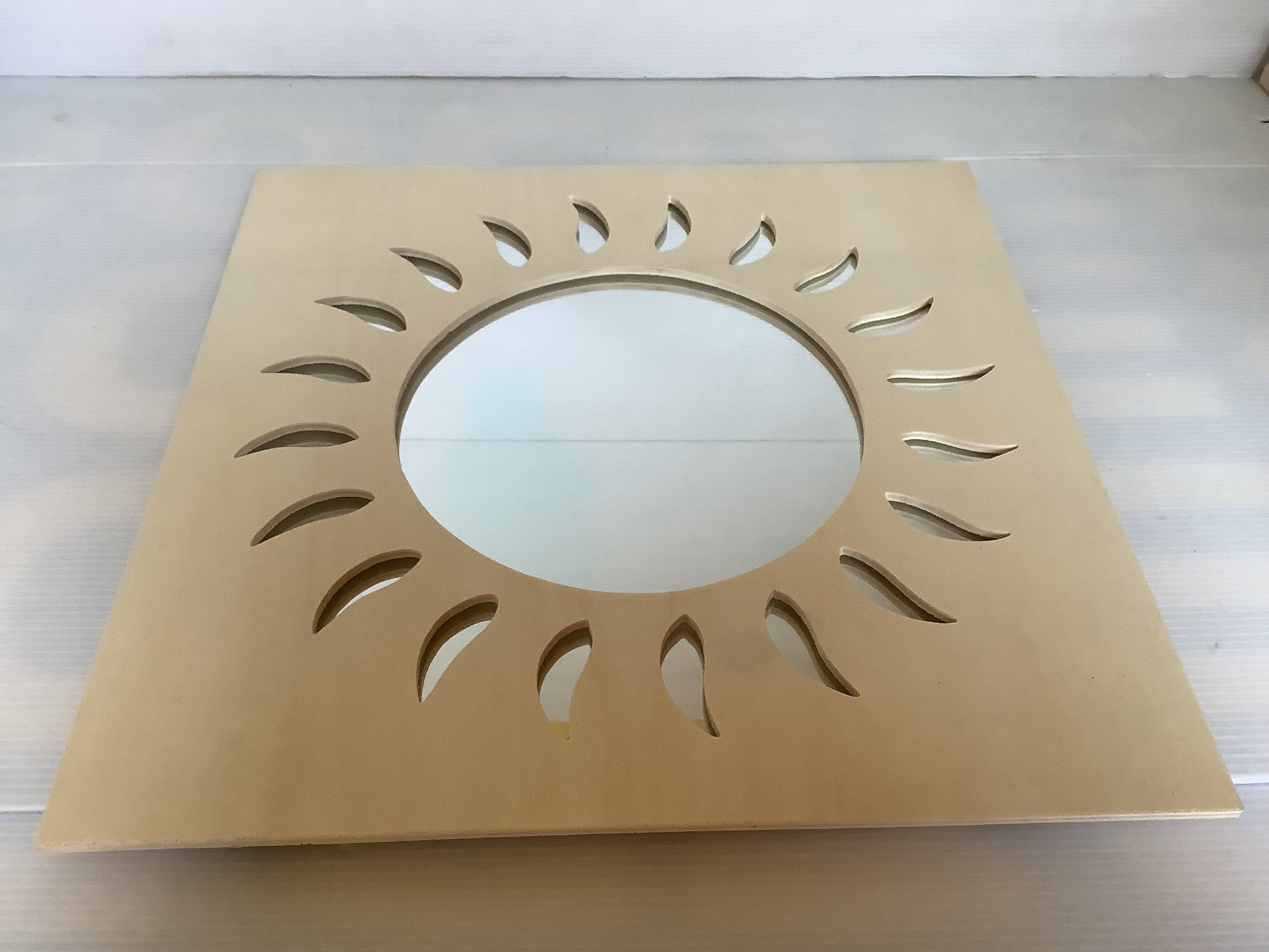 Wooden sun mirror