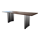 Oak and steel design table