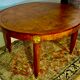 Oval table Art Deco period 1925, magnifying glass of Elm