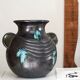 Vintage black ceramic vase