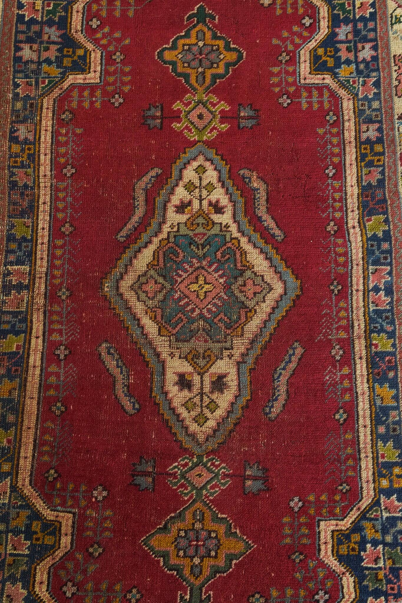 Vintage Handwoven - Red Ground Rug
