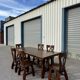 Dining table and 6 chairs by Guillerme and Chambron