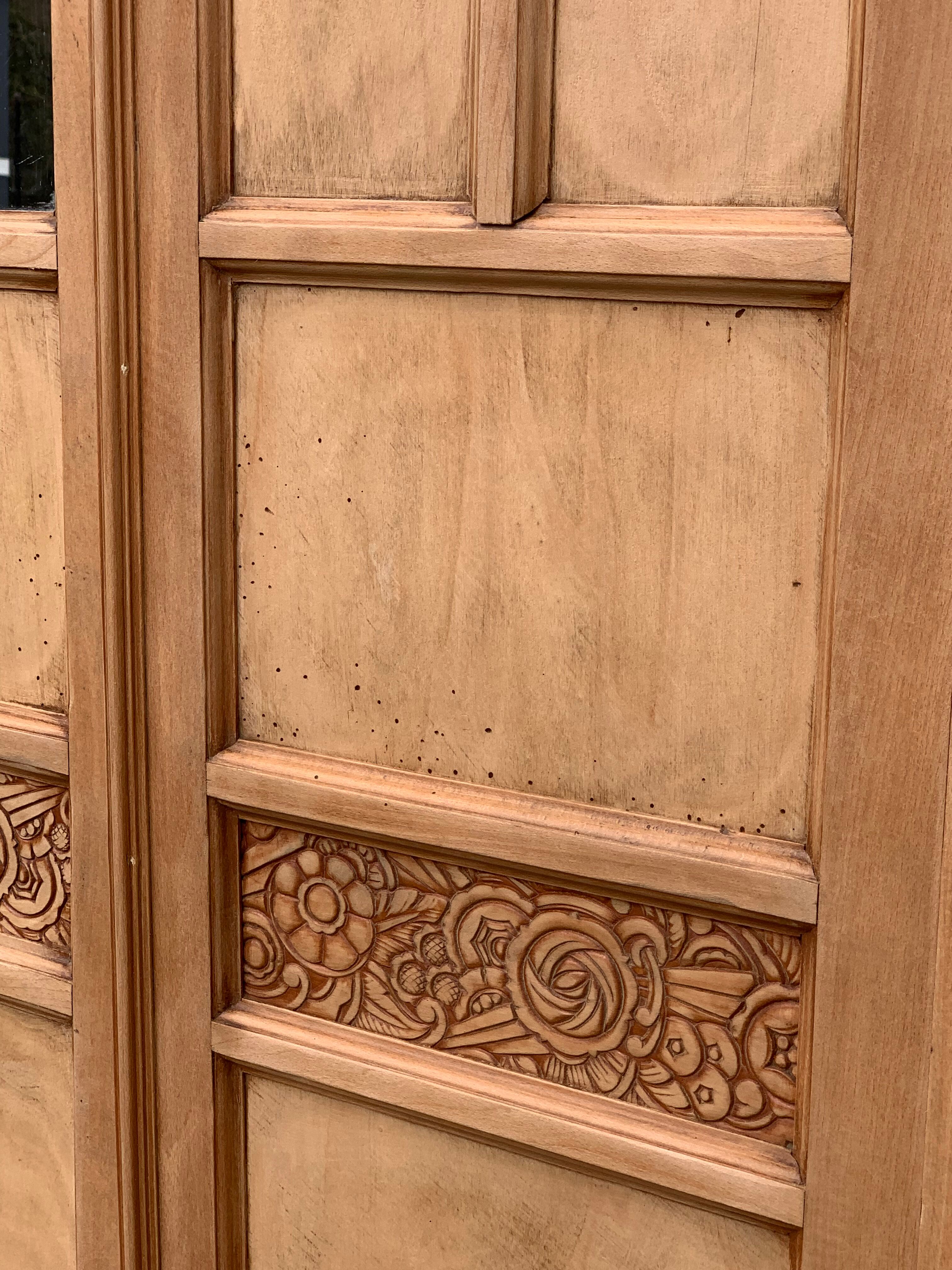 Parisian art deco cabinet 1930 raw wood