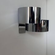 Pair of vintage wall lights, chrome metal, France 1970