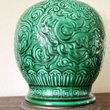 Mint green glazed ceramic lamp base