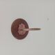 Vintage wall mounted plant holder in copper wood and brass from the 60s