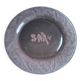 Serving dish – cast pink crystal – sweden