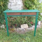Console en bois verte